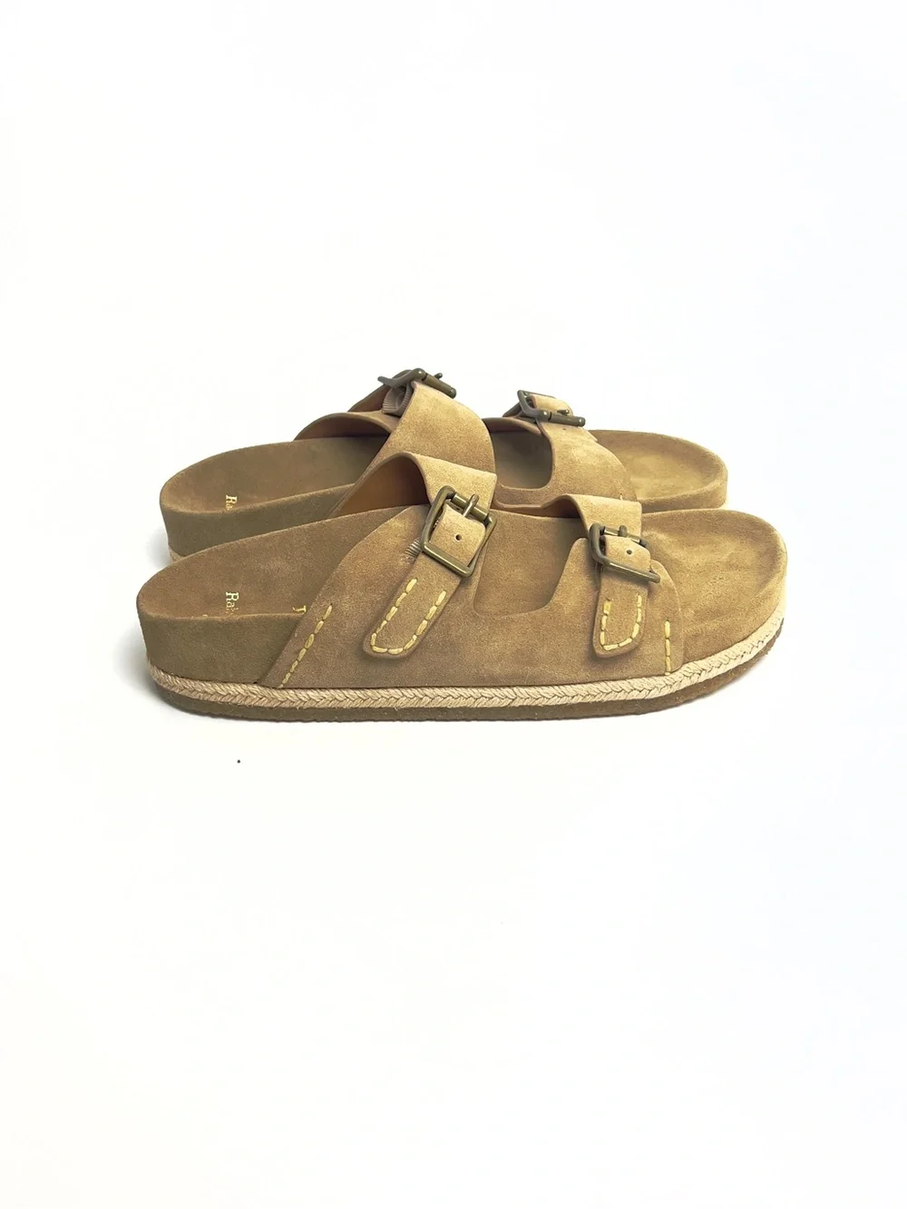Polo Ralph Lauren Turbach Suede Leather Clog Beige/Brown Size 11